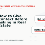How to Give Context Before Asking in Real Estate Viewing Reply English