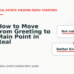 How to Move from Greeting to Main Point in Real Estate Viewing Reply English