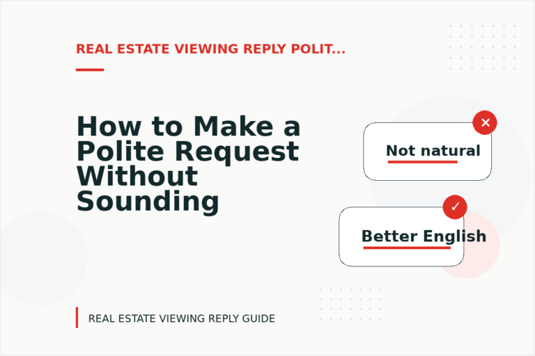 How to Make a Polite Request Without Sounding Demanding in Real Estate Viewing Reply English